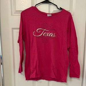 Texas Pink Long Sleeve Relaxed Tee MUST BUNDLE